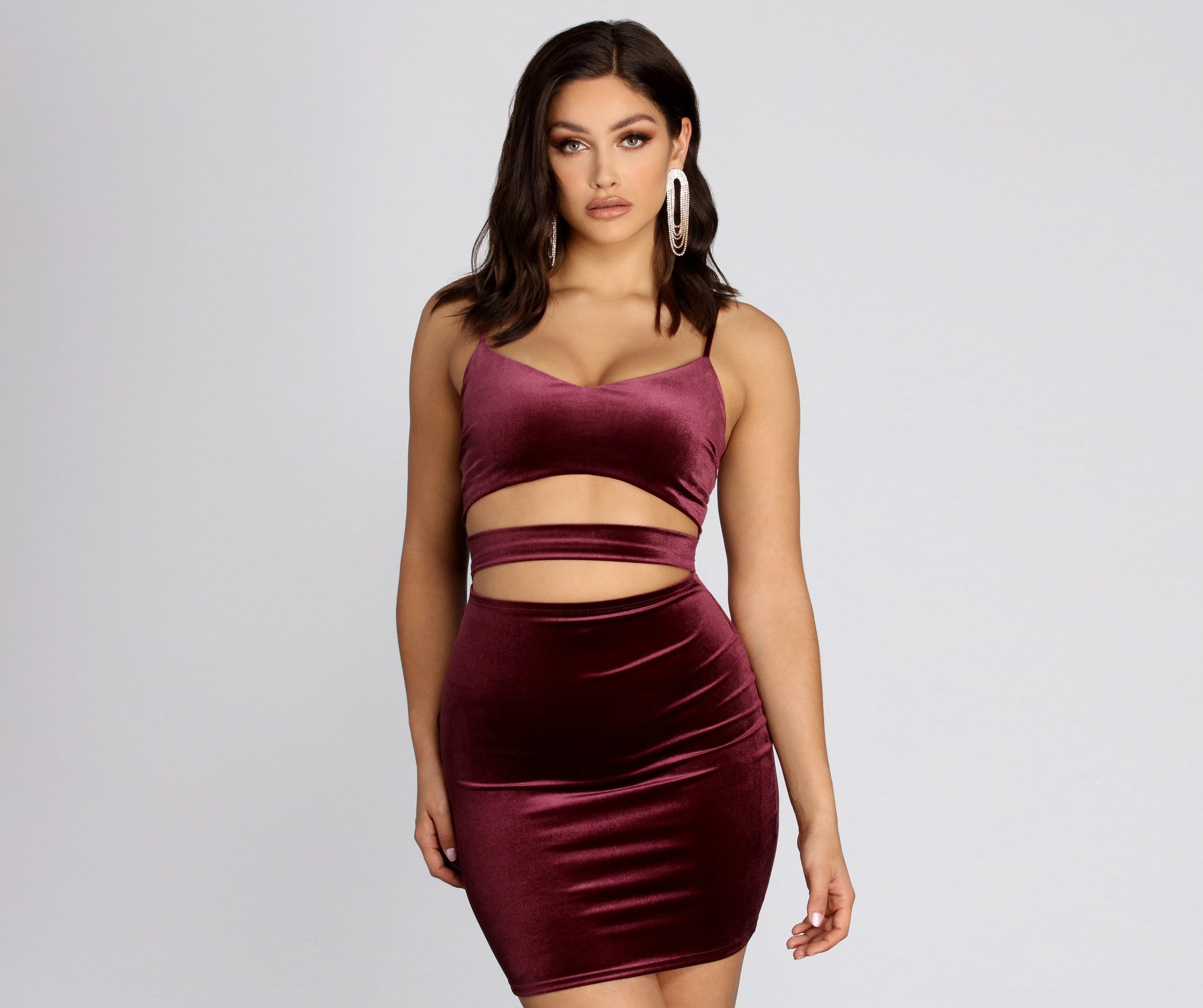 Visions Of Velvet Mini Dress - Lady Occasions