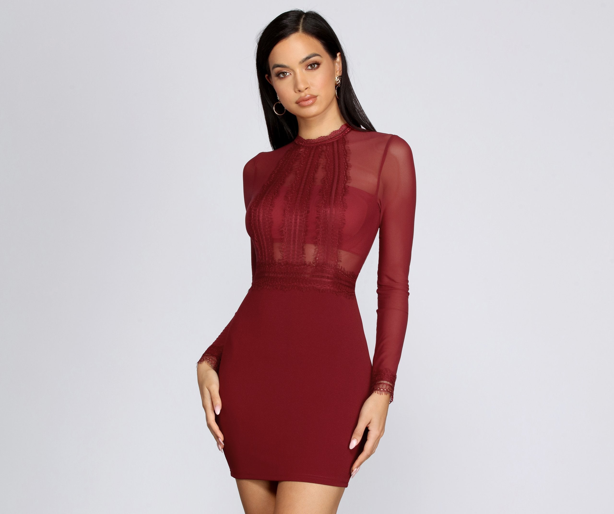 Too Royal Mesh Bodycon Dress - Lady Occasions