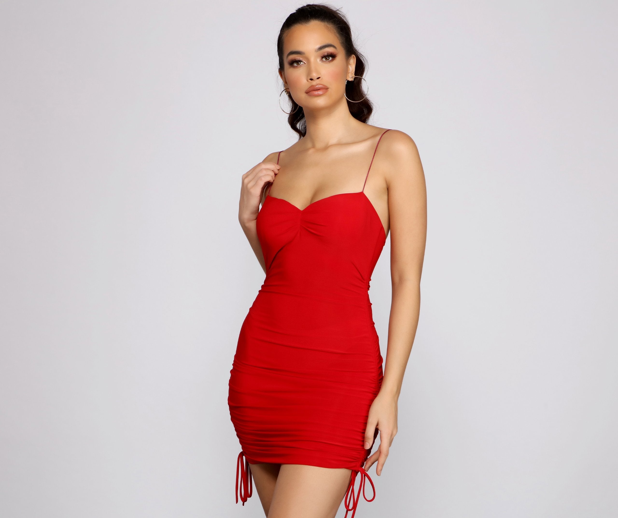 Major Sweetheart Ruched Mini Dress - Lady Occasions