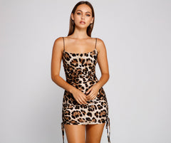 Stylish Stunner Open Back Leopard Mini Dress - Lady Occasions