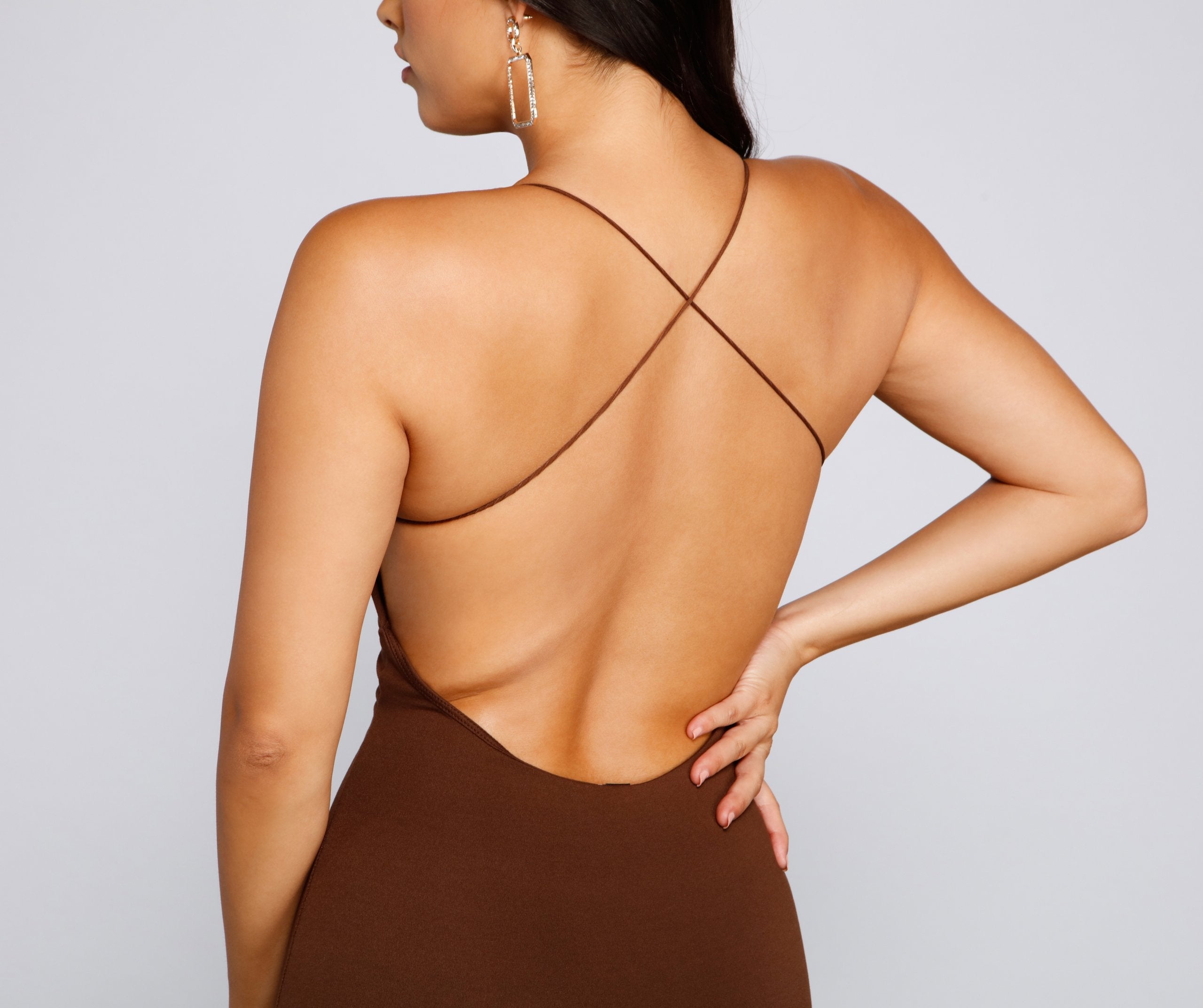 Sultry Impression Open Back Mini Dress - Lady Occasions