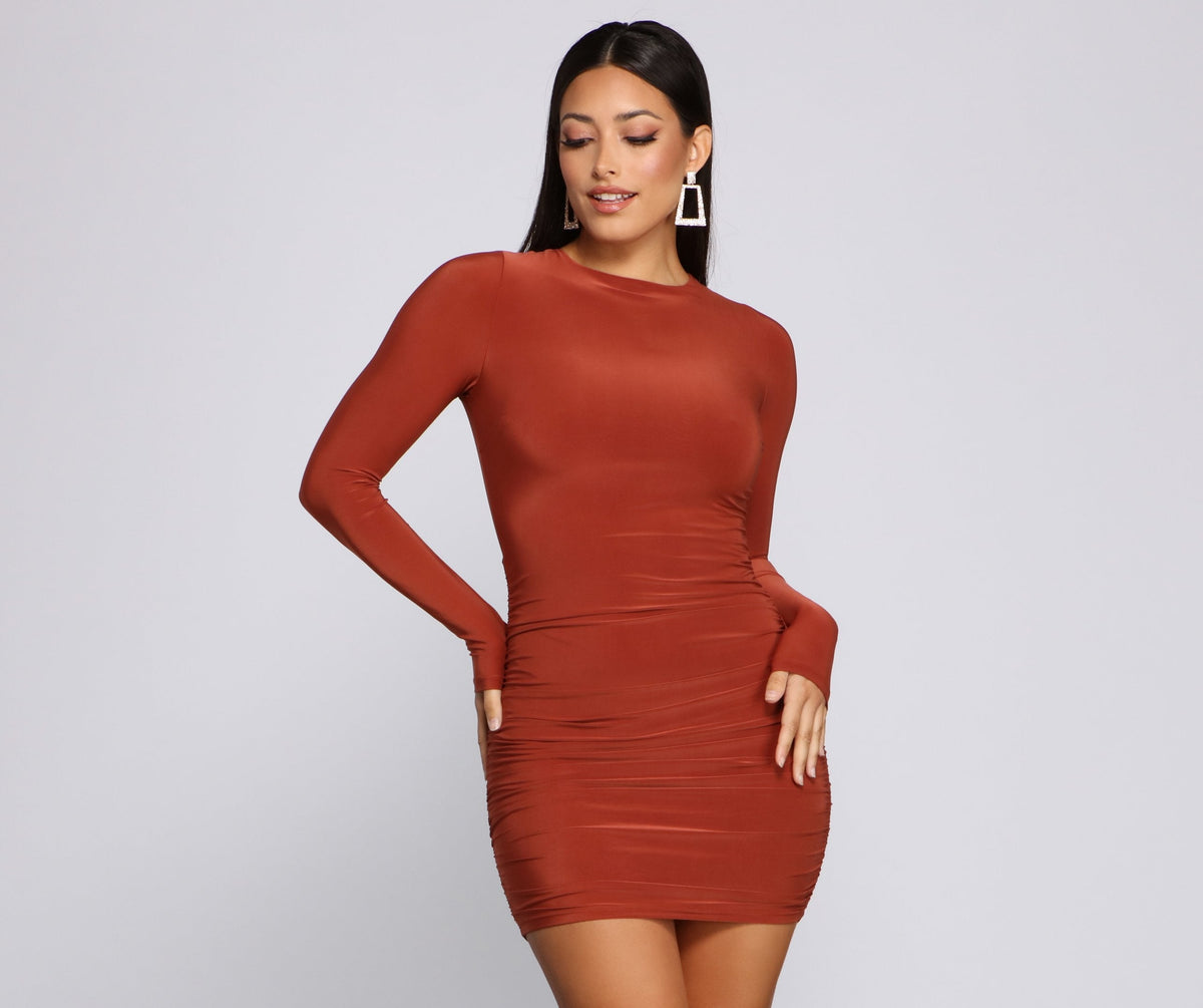 Sultry Lace-Up Back Bodycon Dress - Lady Occasions