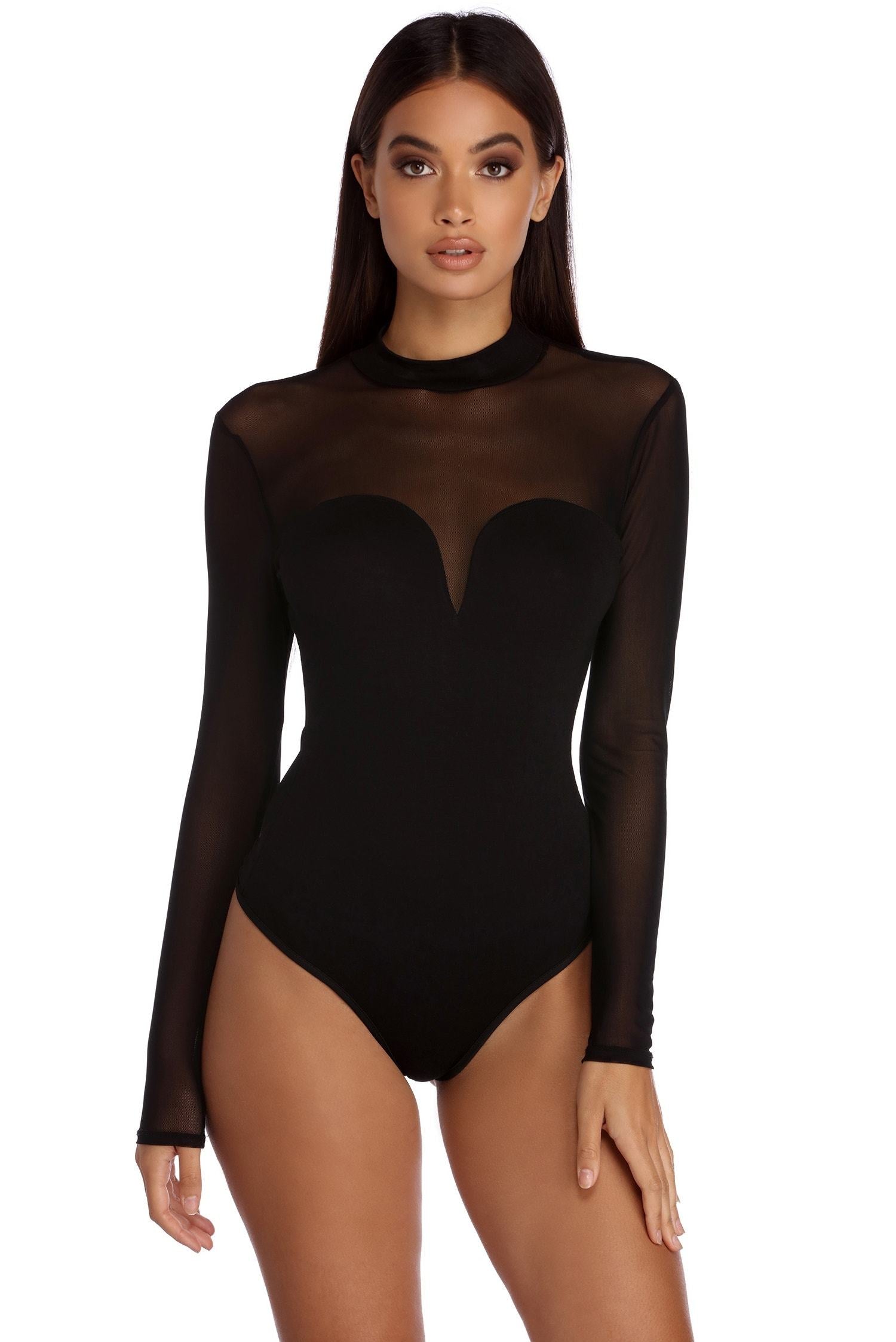 Sweet And Sultry Mesh Bodysuit - Lady Occasions