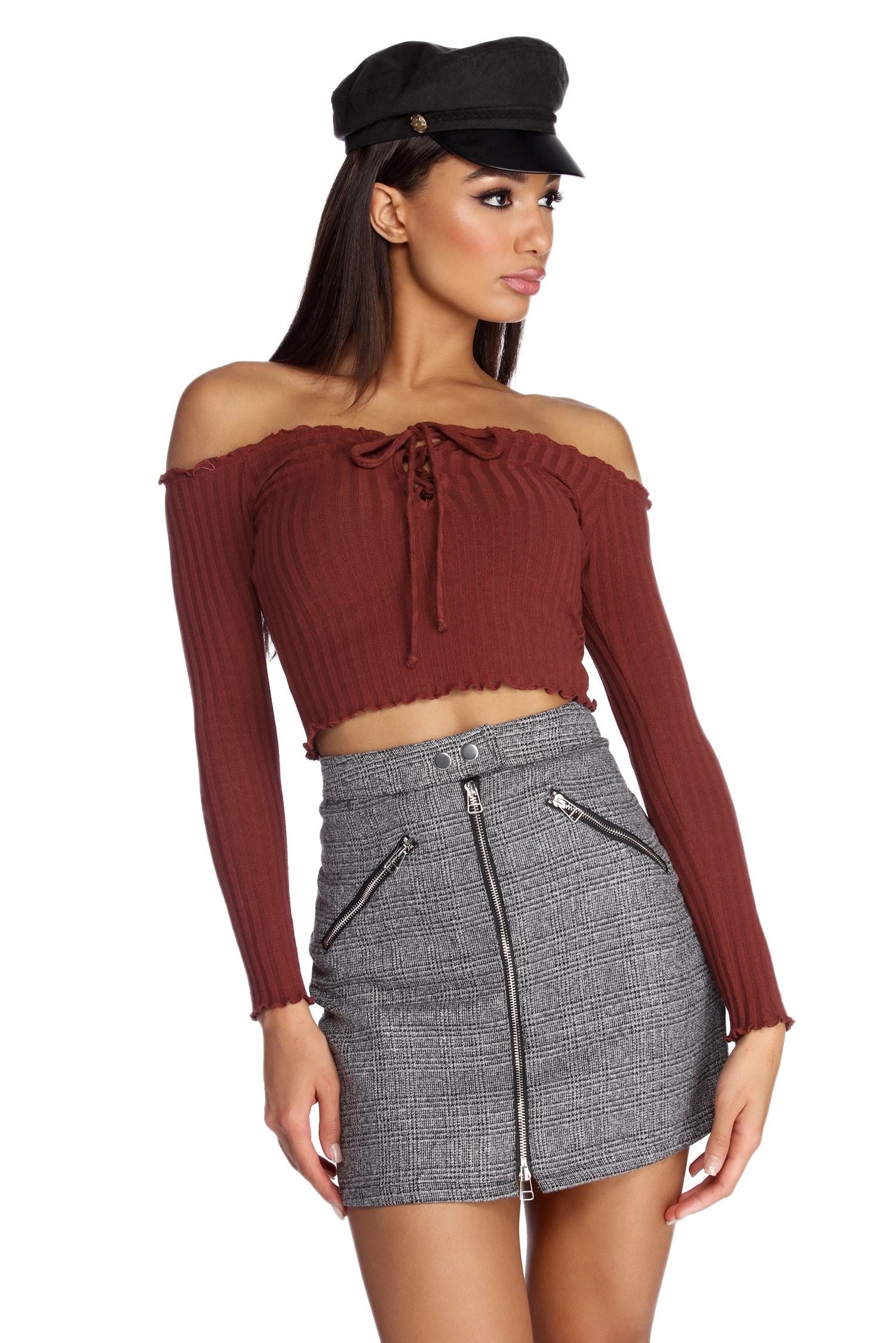 Knit So Simple Crop Top - Lady Occasions