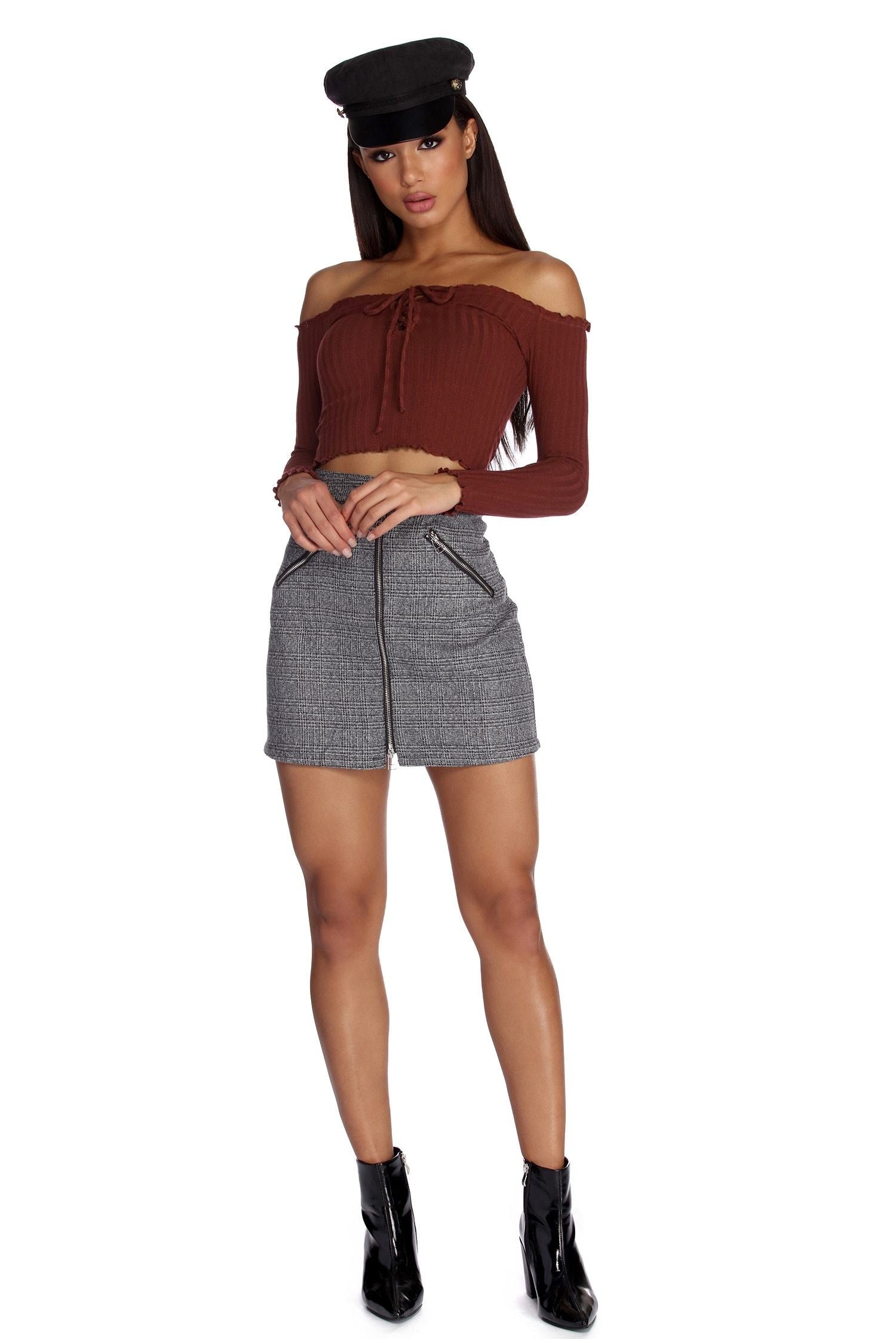 Knit So Simple Crop Top - Lady Occasions