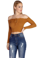 Knit So Simple Crop Top - Lady Occasions