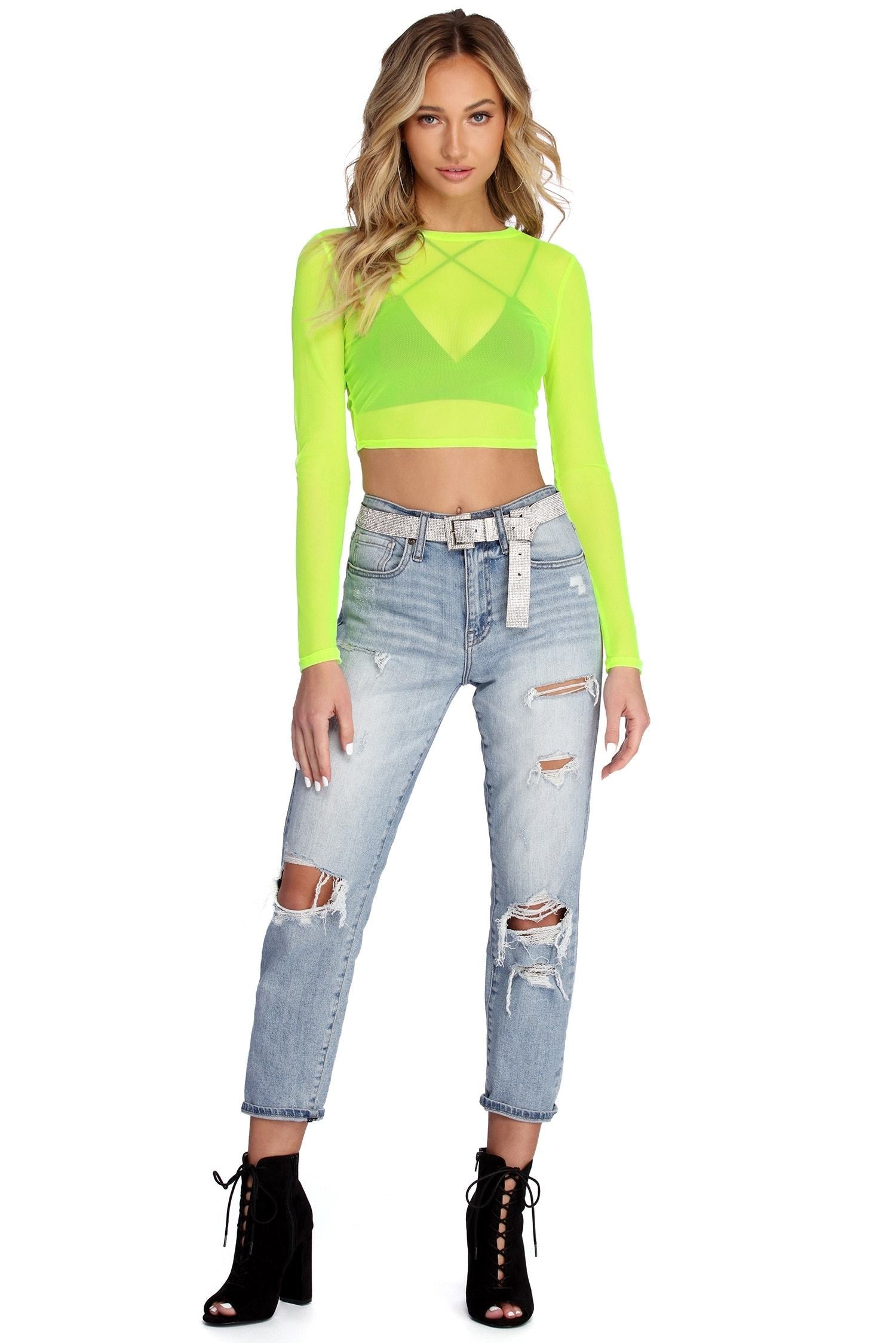 Mesh With The Best Crop Top - Lady Occasions