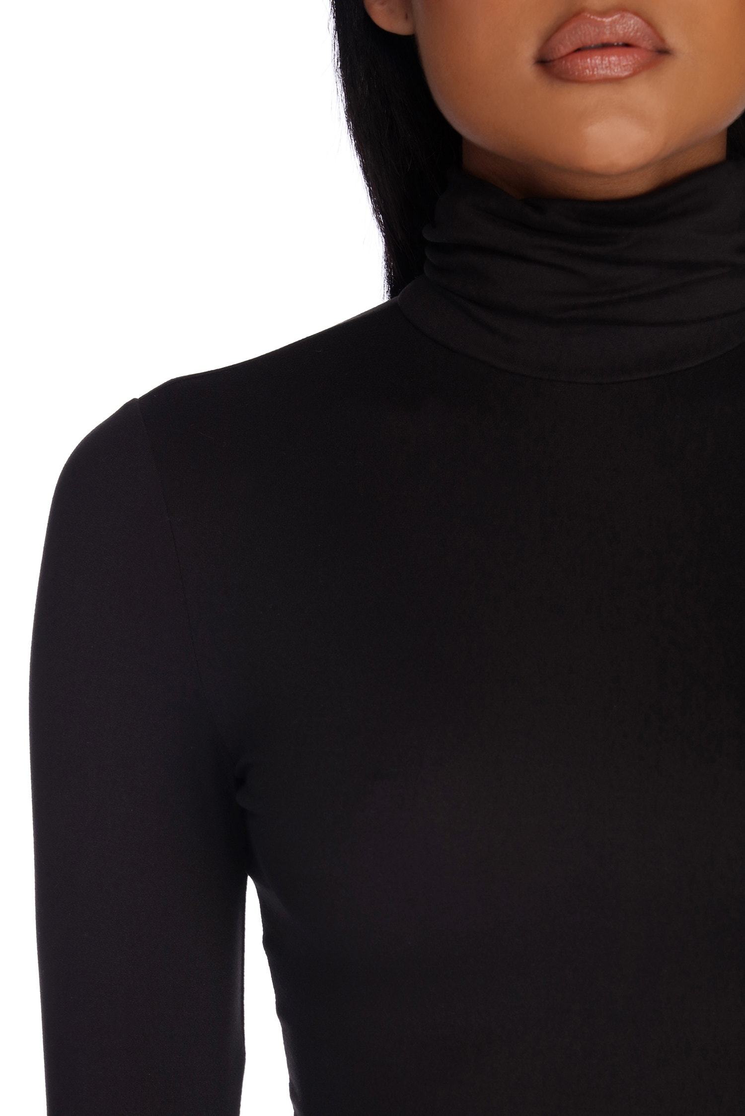 Trendy Turtle Neck Crop Top - Lady Occasions