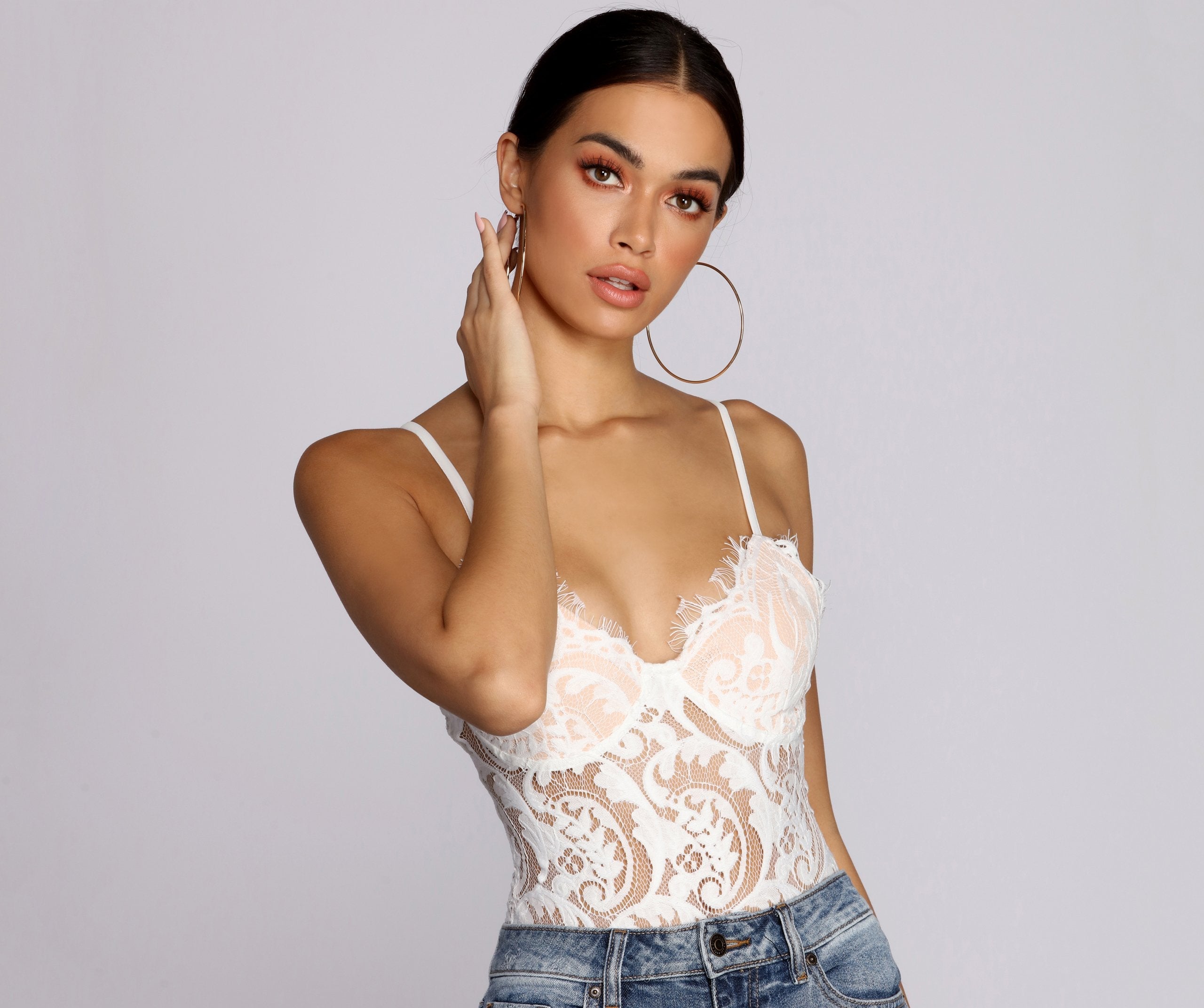 Time And Lace Bodysuit - Lady Occasions