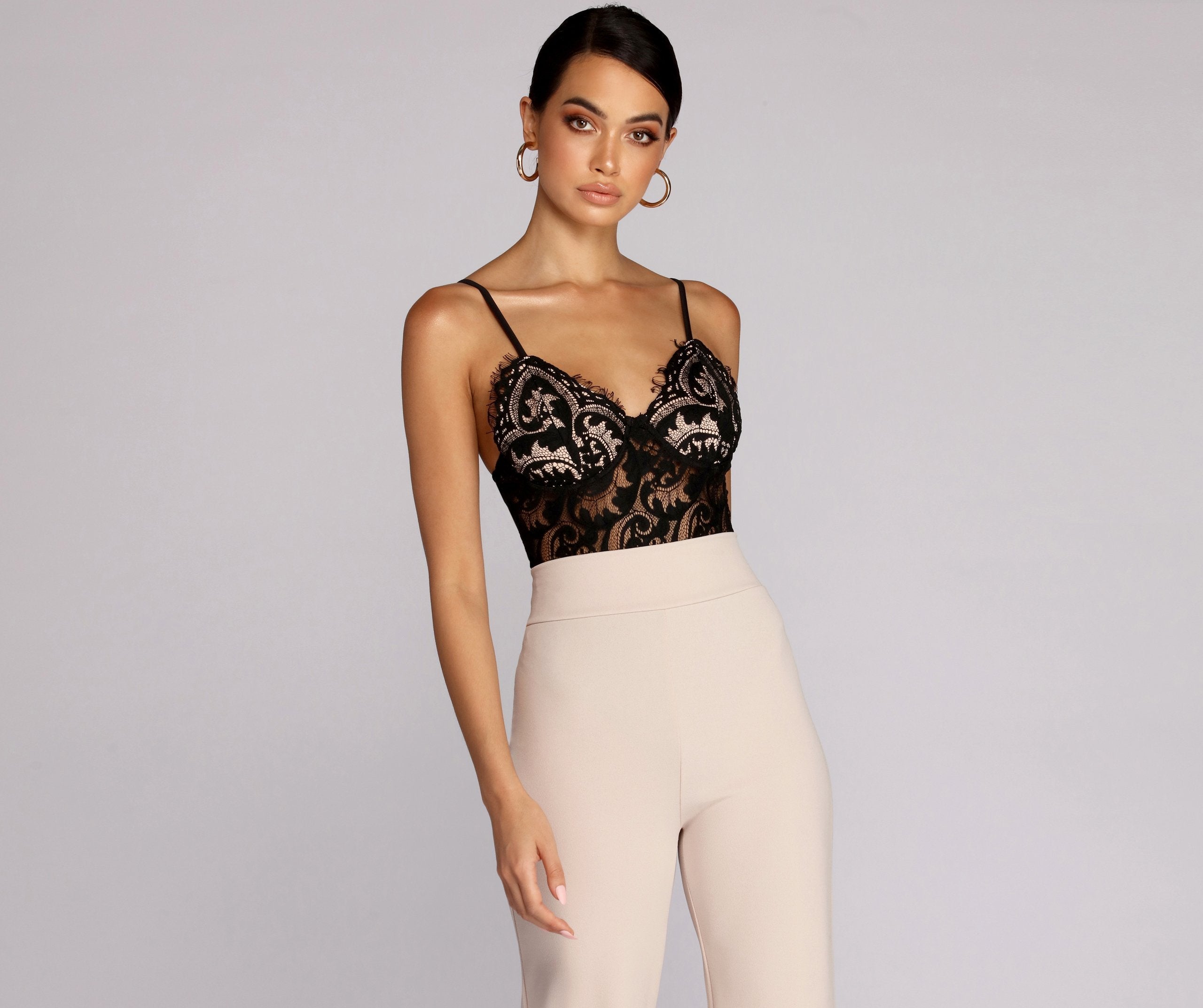 Time And Lace Bodysuit - Lady Occasions