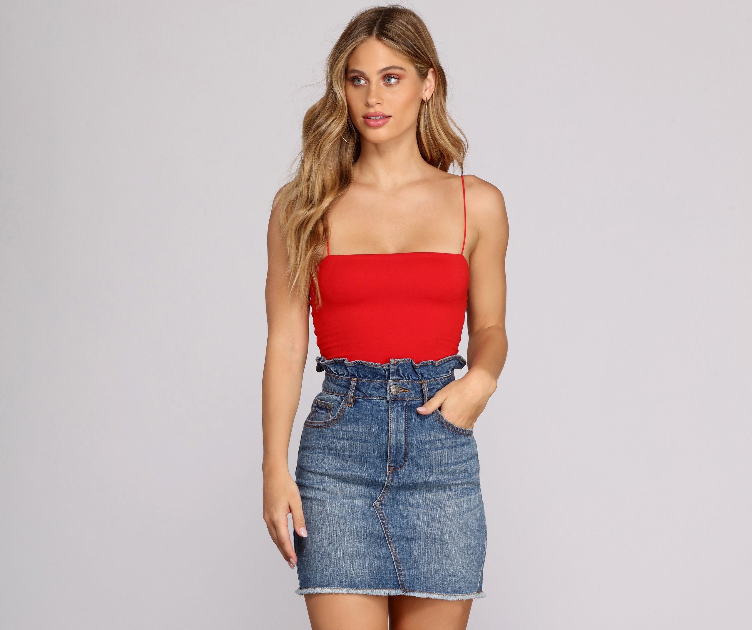 Cropped And Basic Tank - Lady Occasions