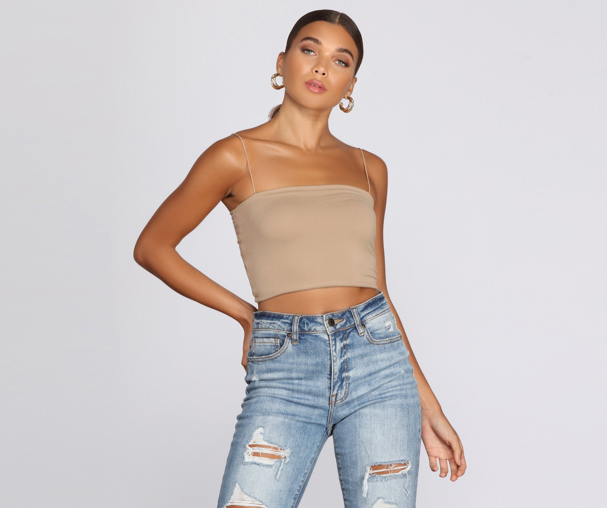 Cropped And Basic Tank - Lady Occasions