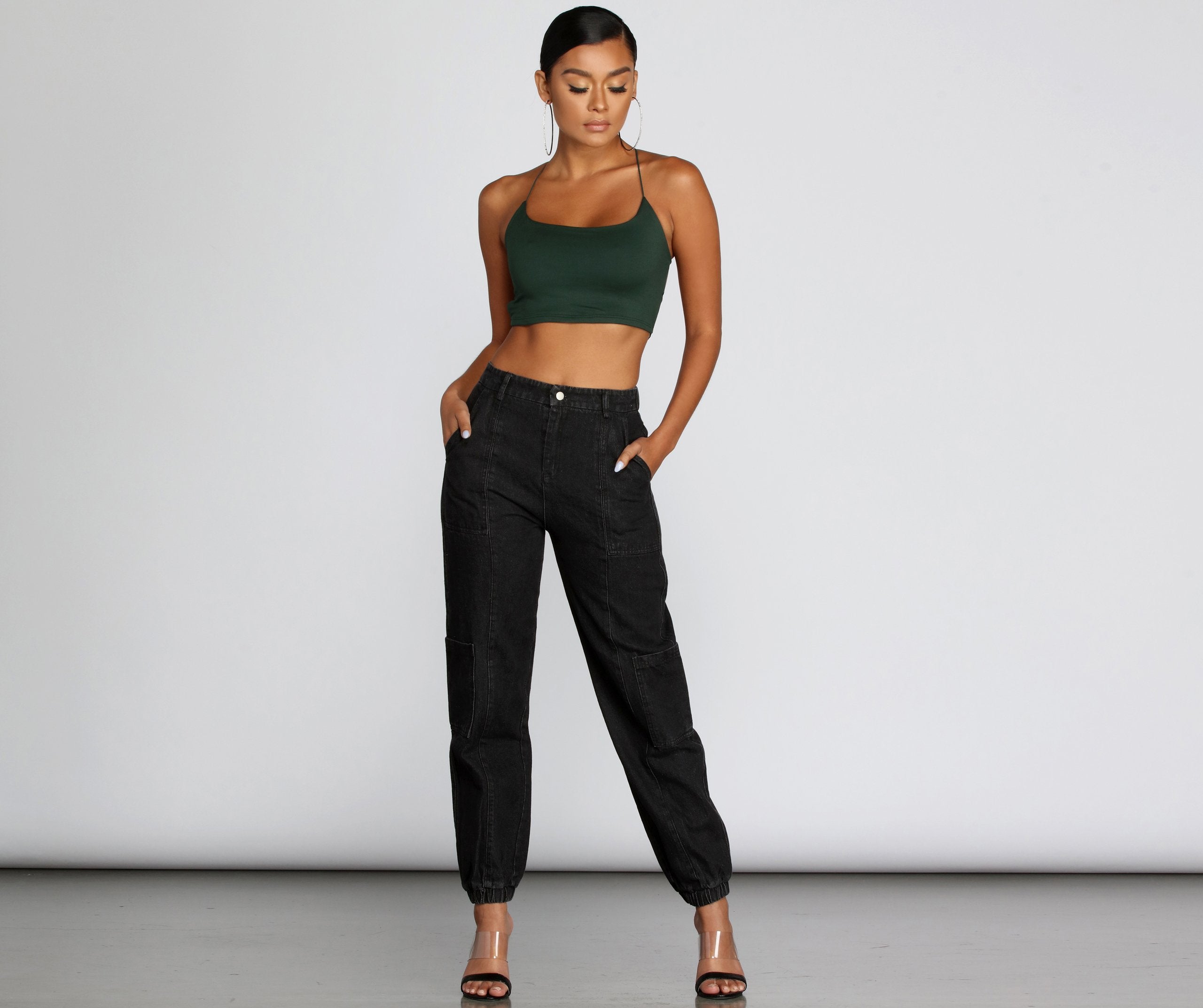 Strapped In Style Crop Top - Lady Occasions
