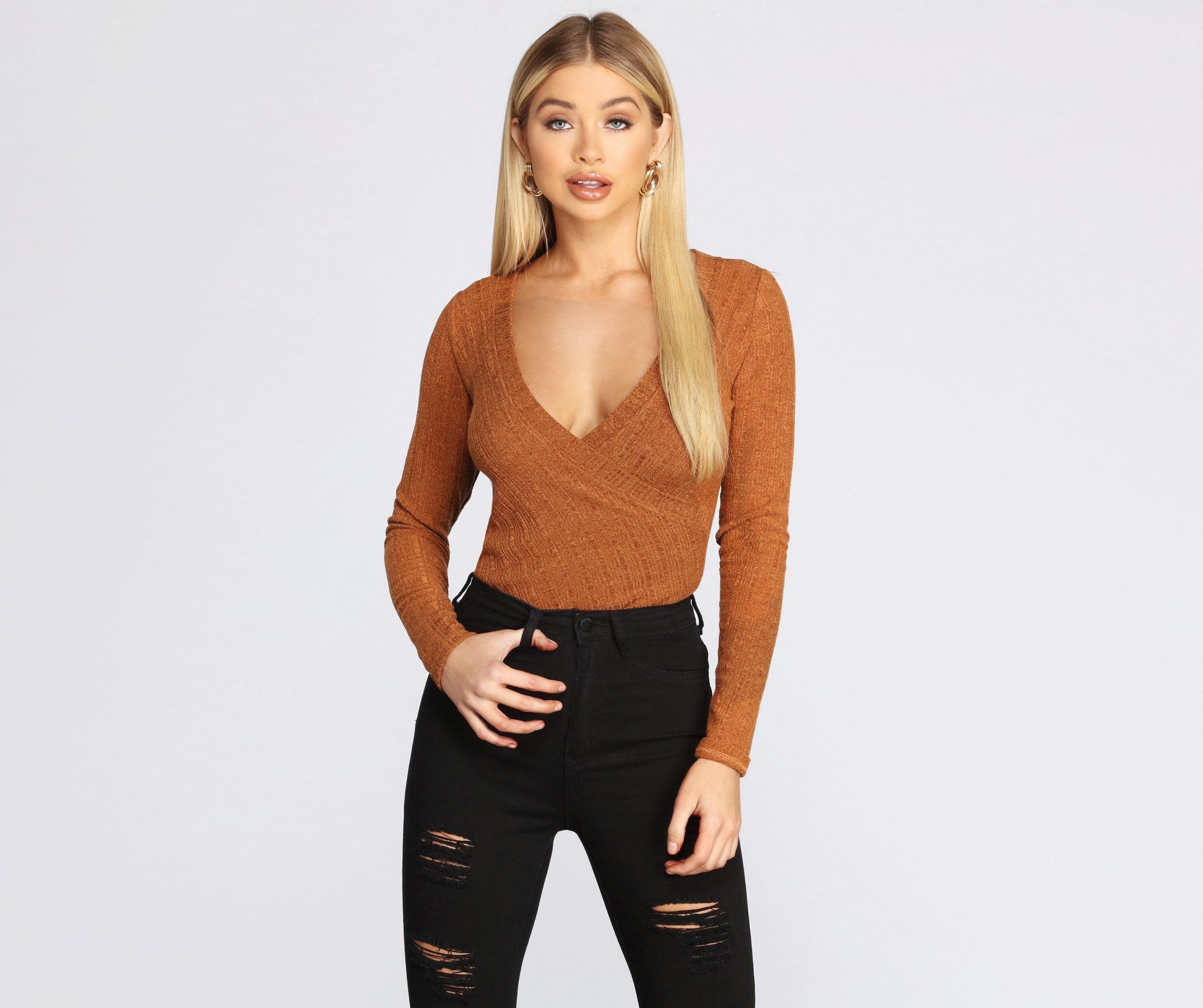 Chill For A Bit Knit Bodysuit - Lady Occasions