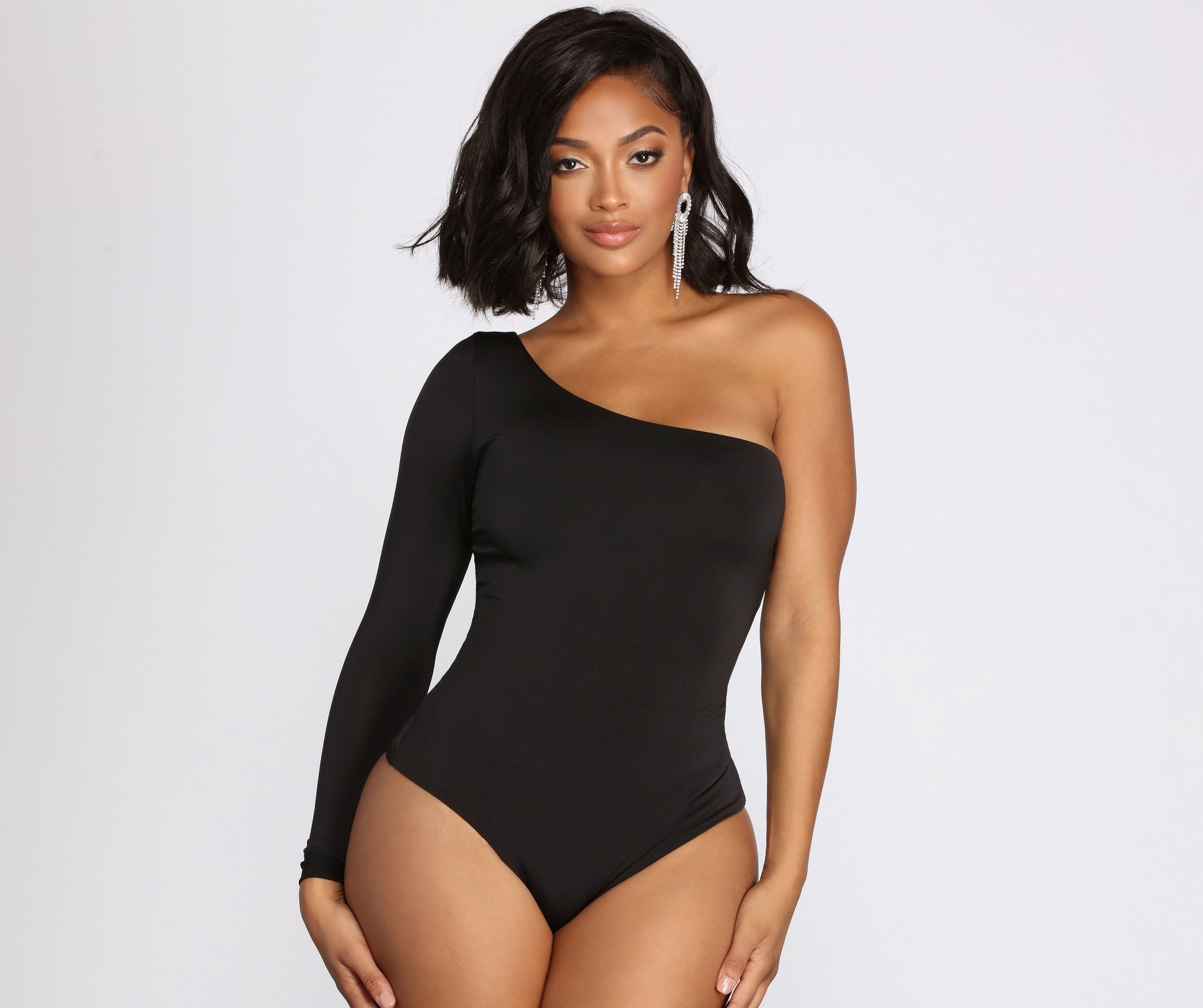 Chic Vibes One Shoulder Bodysuit - Lady Occasions