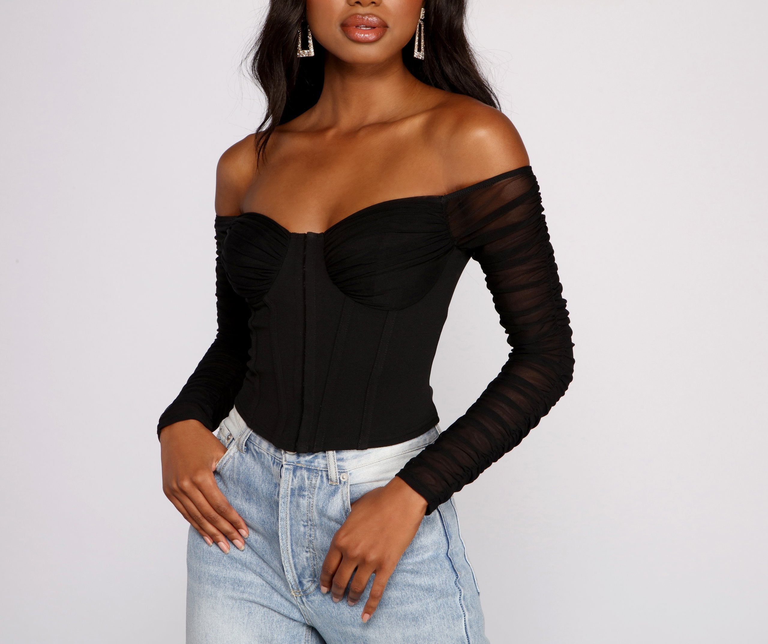 Ruched Moment Cropped Bustier - Lady Occasions