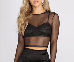 Total Glitter Girl Crop Top - Lady Occasions