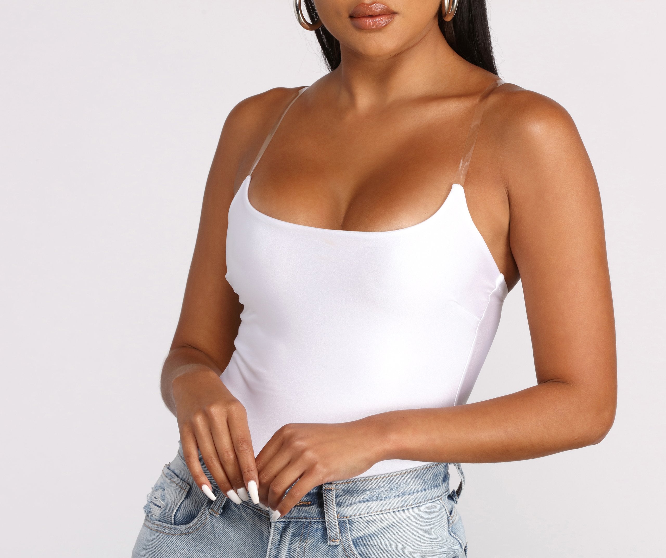 Clearly On Trend Knit Bodysuit - Lady Occasions