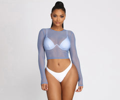 In A Mesh Mood Crop Top - Lady Occasions