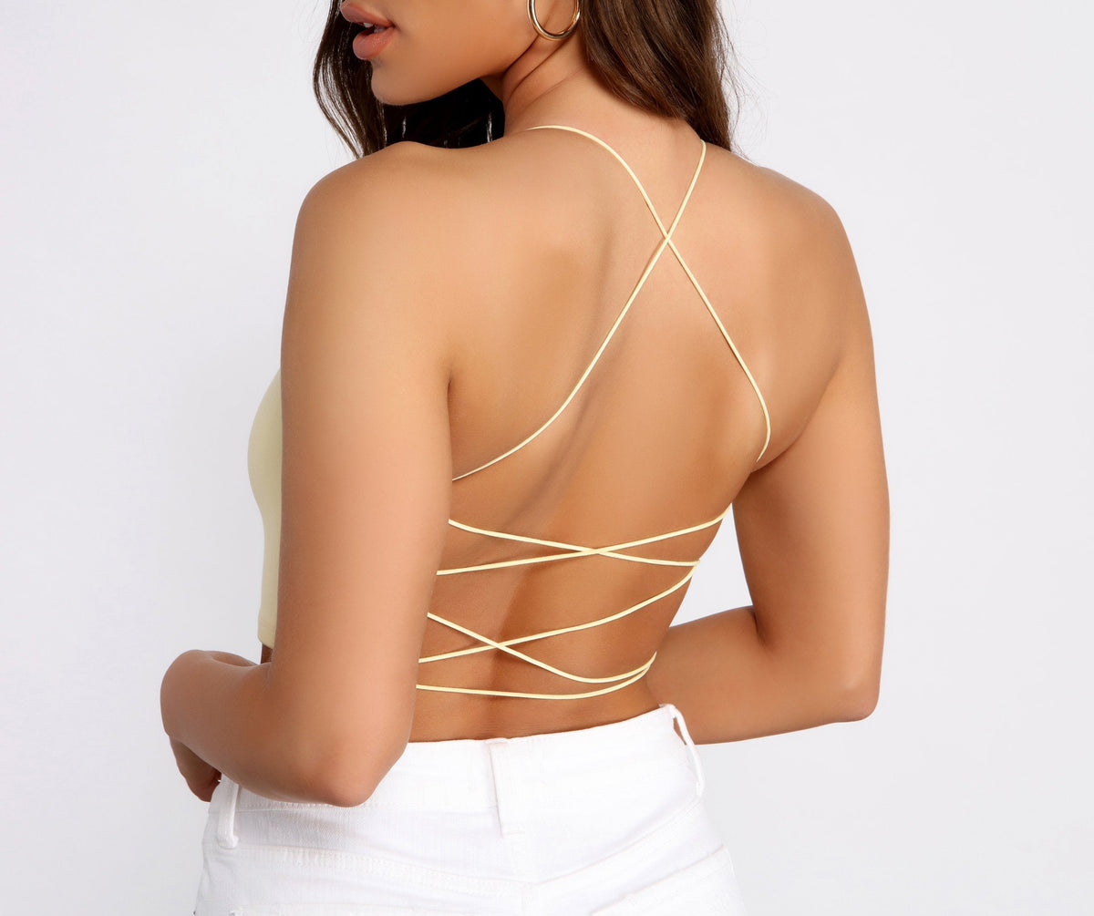 Sassy Strappy Back Crop Top - Lady Occasions