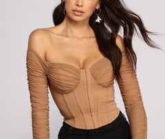 Ruched Moment Cropped Bustier - Lady Occasions