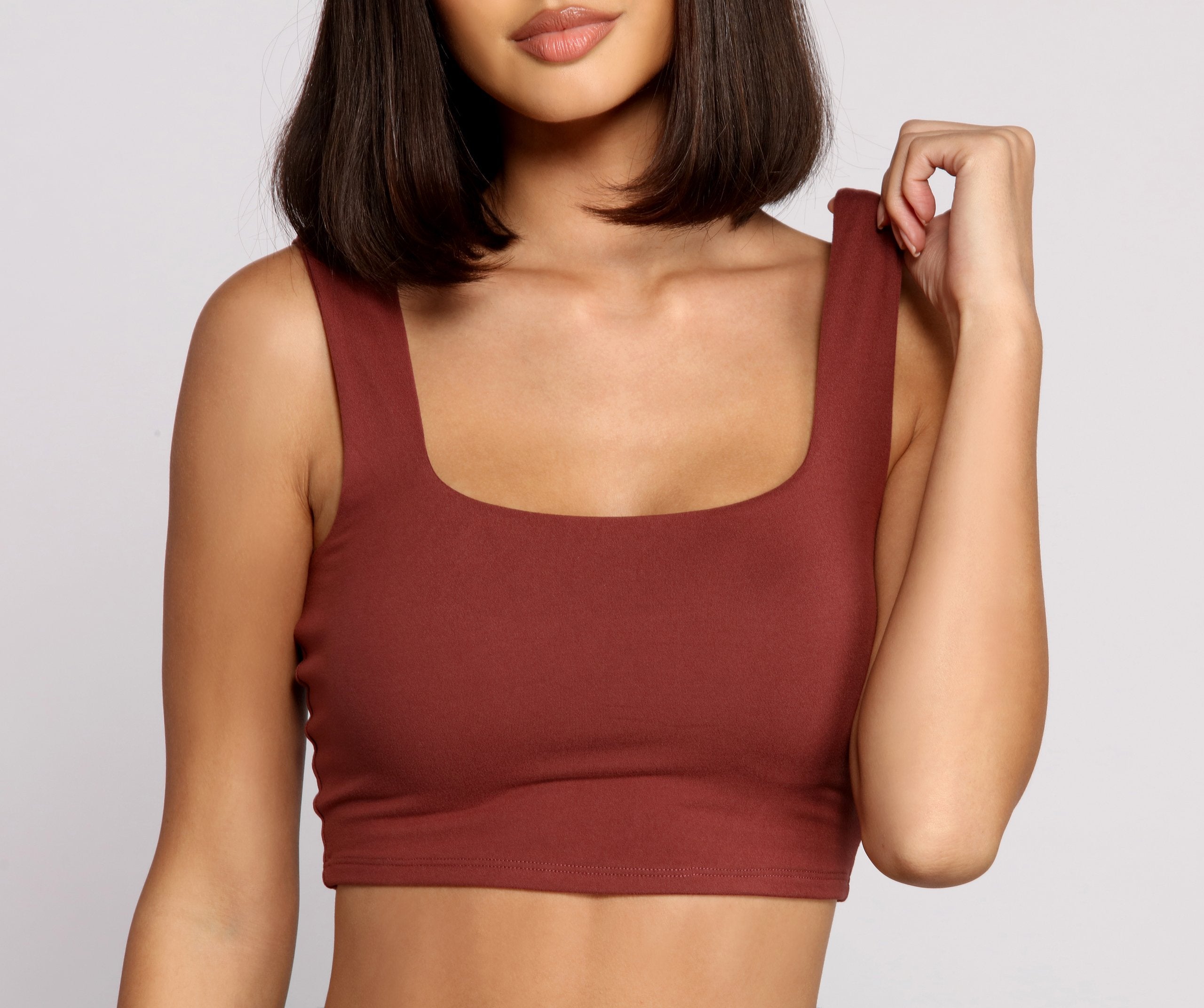 Classic Chic Wide Strap Crop Top - Lady Occasions