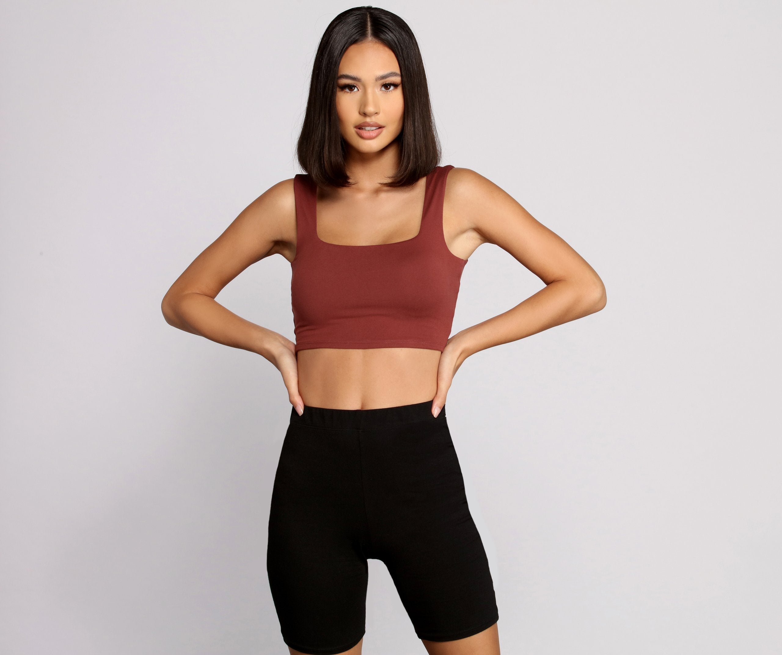 Classic Chic Wide Strap Crop Top - Lady Occasions