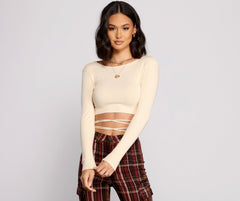 Stun and Impress Lace Up Crop Top - Lady Occasions