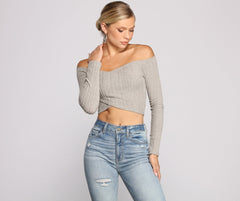 Keepin' Knit Cute And Casual Crop Top - Lady Occasions