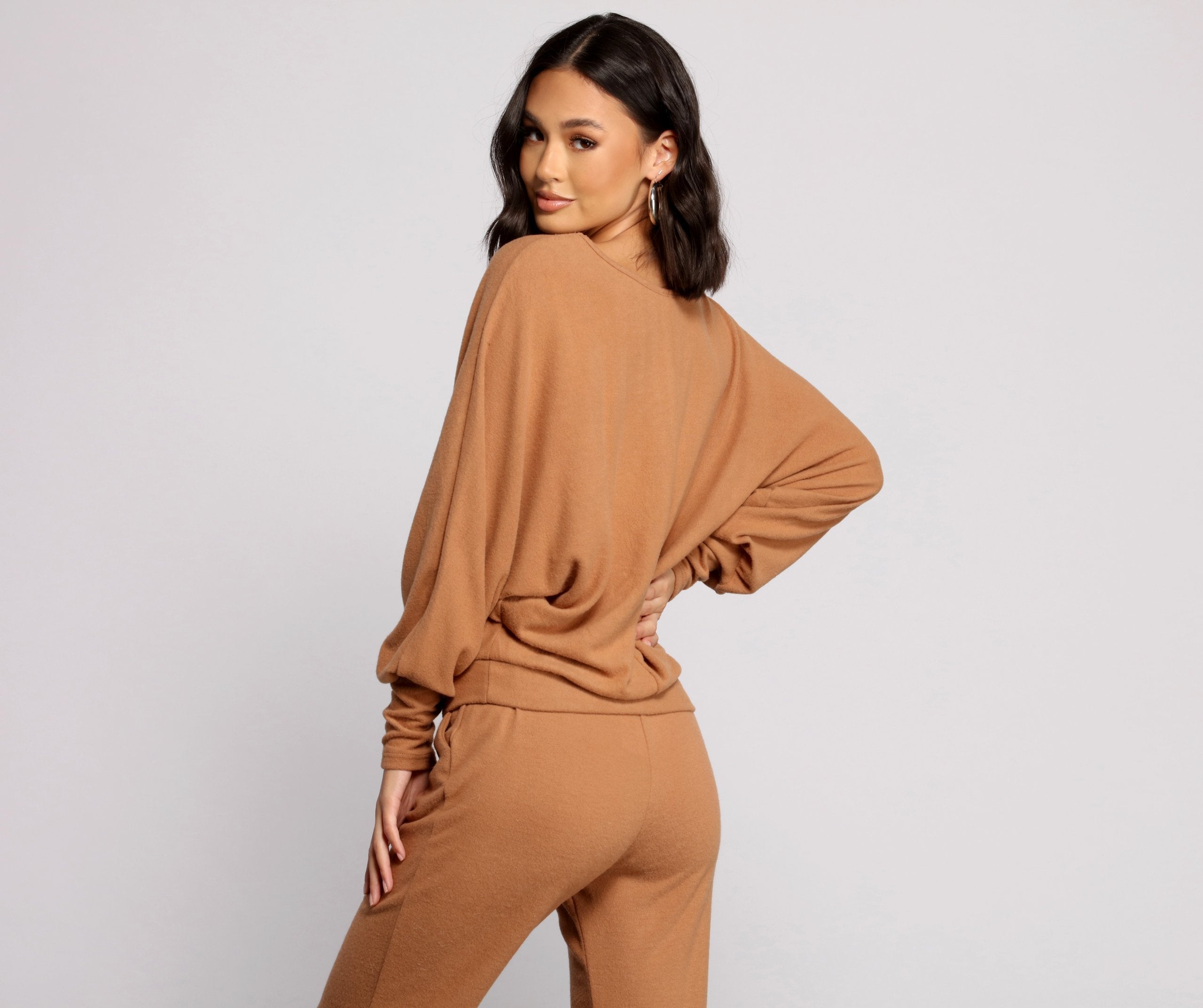 Keeping Knit' Basic Long Sleeve Top - Lady Occasions