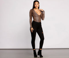 Instincts Unleashed Long Sleeve Bodysuit - Lady Occasions