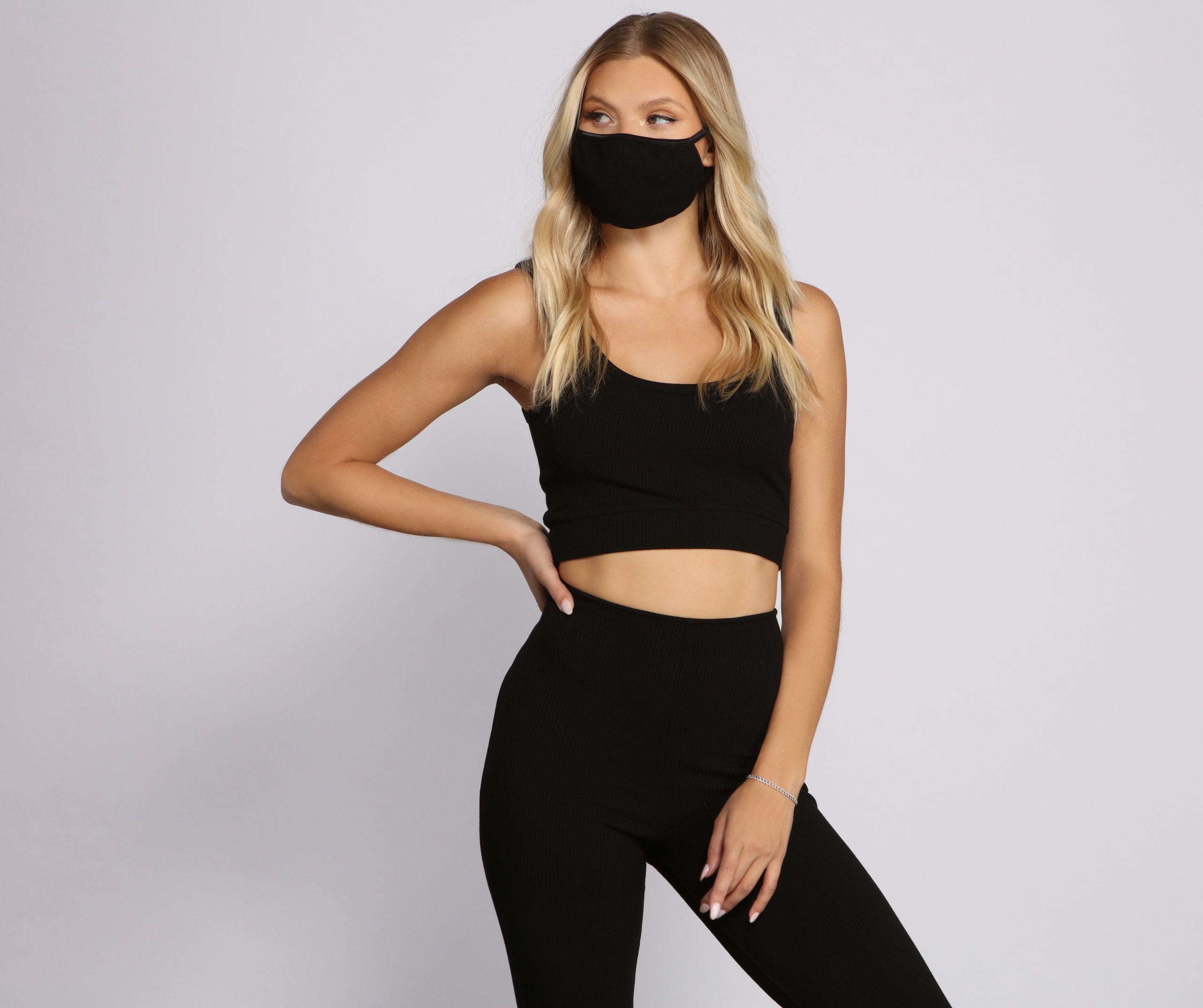 Scoop Neck Ribbed Knit Crop Top - Lady Occasions