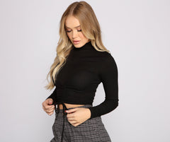 Such A Trendy Vibe Ribbed Knit Crop Top - Lady Occasions