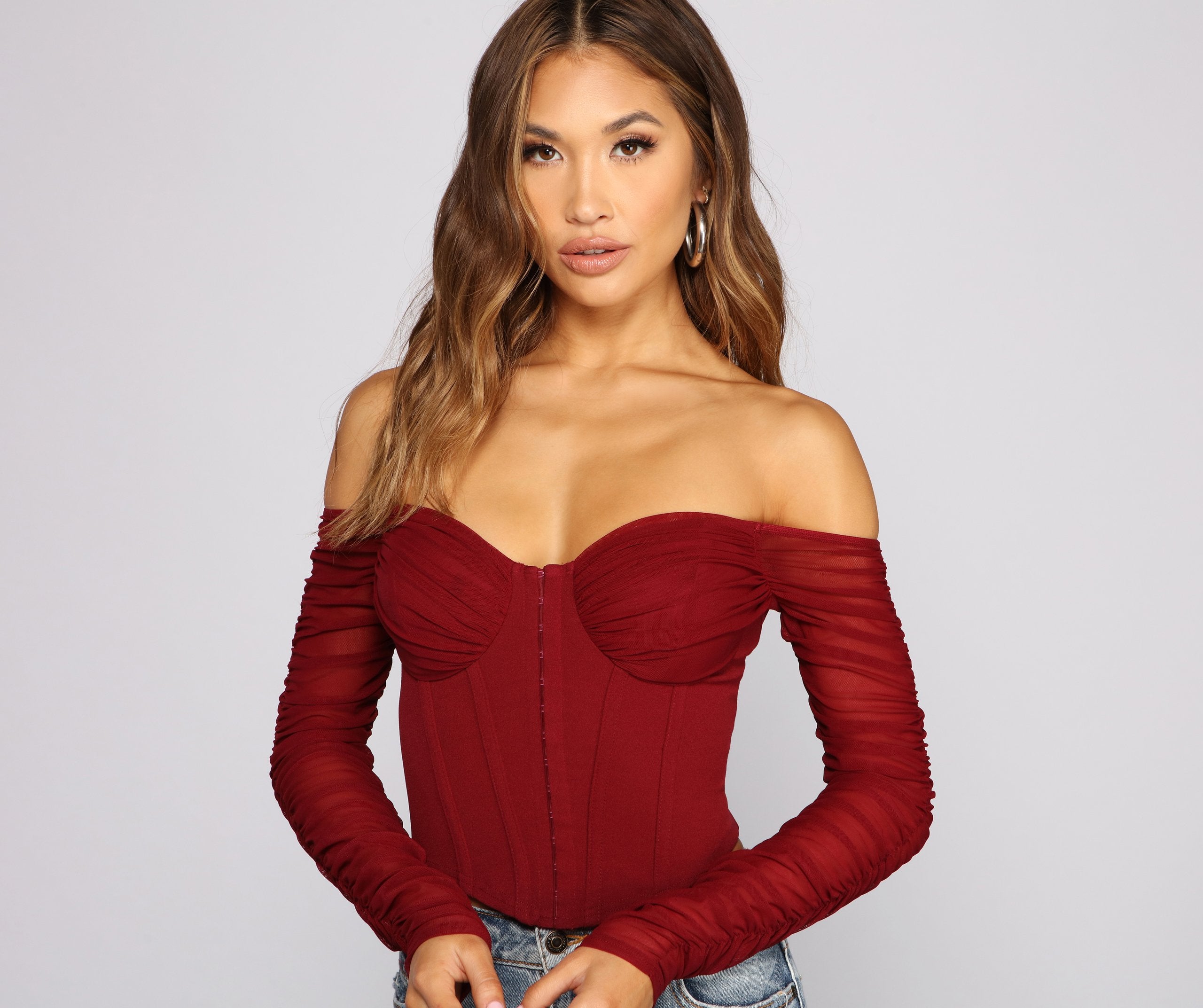 Ruched Moment Cropped Bustier - Lady Occasions