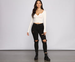 Must-Have Ribbed Knit Crop Top - Lady Occasions
