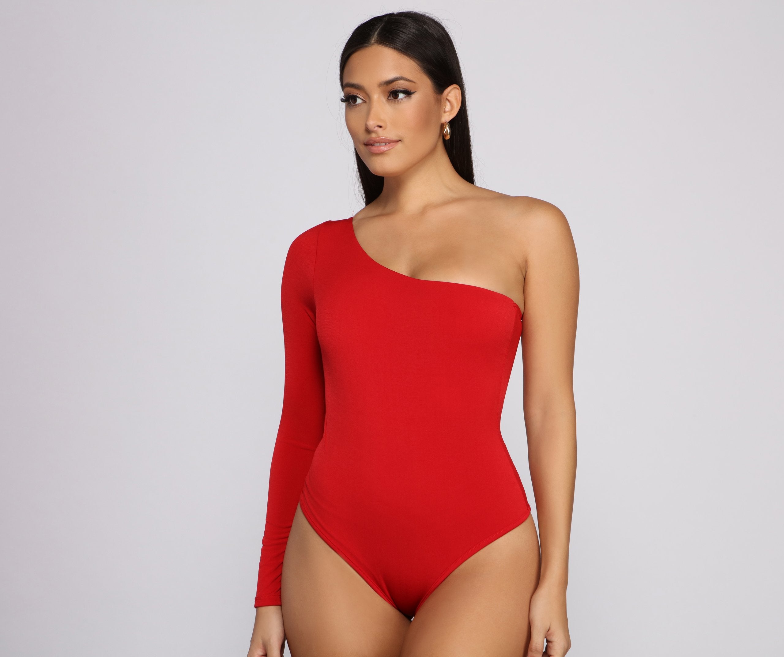 Chic Vibes One Shoulder Bodysuit - Lady Occasions