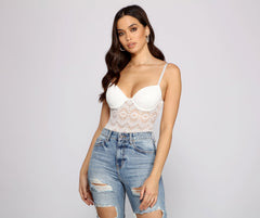 Graced In Lace Bustier Bodysuit - Lady Occasions