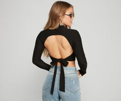 Second Look Open Back Crop Top - Lady Occasions