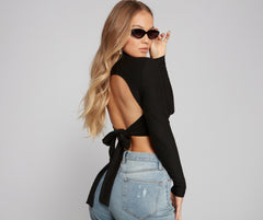 Second Look Open Back Crop Top - Lady Occasions