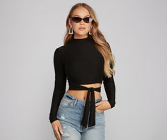 Second Look Open Back Crop Top - Lady Occasions