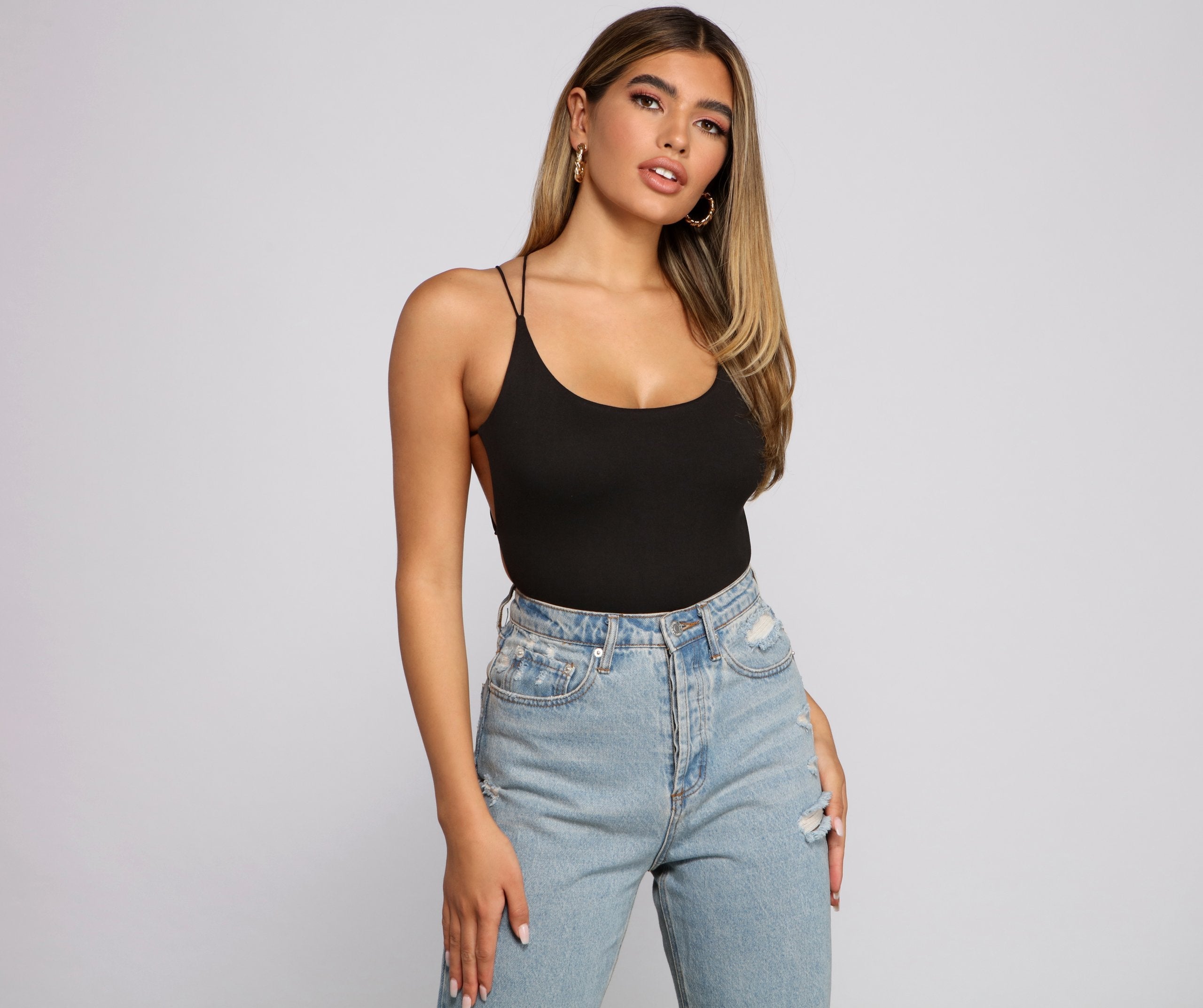 Sassy Style Strappy Knit Bodysuit - Lady Occasions