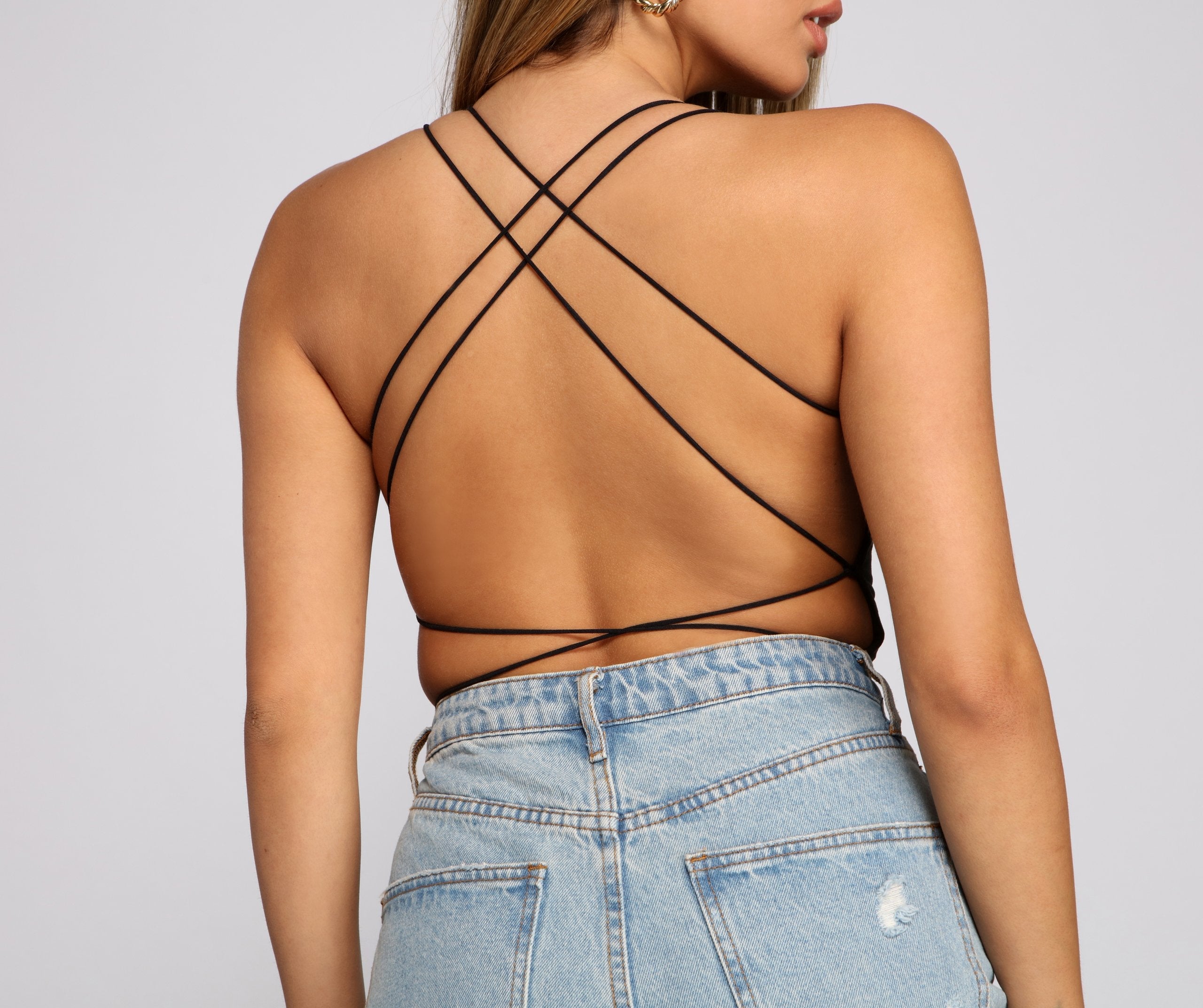 Sassy Style Strappy Knit Bodysuit - Lady Occasions