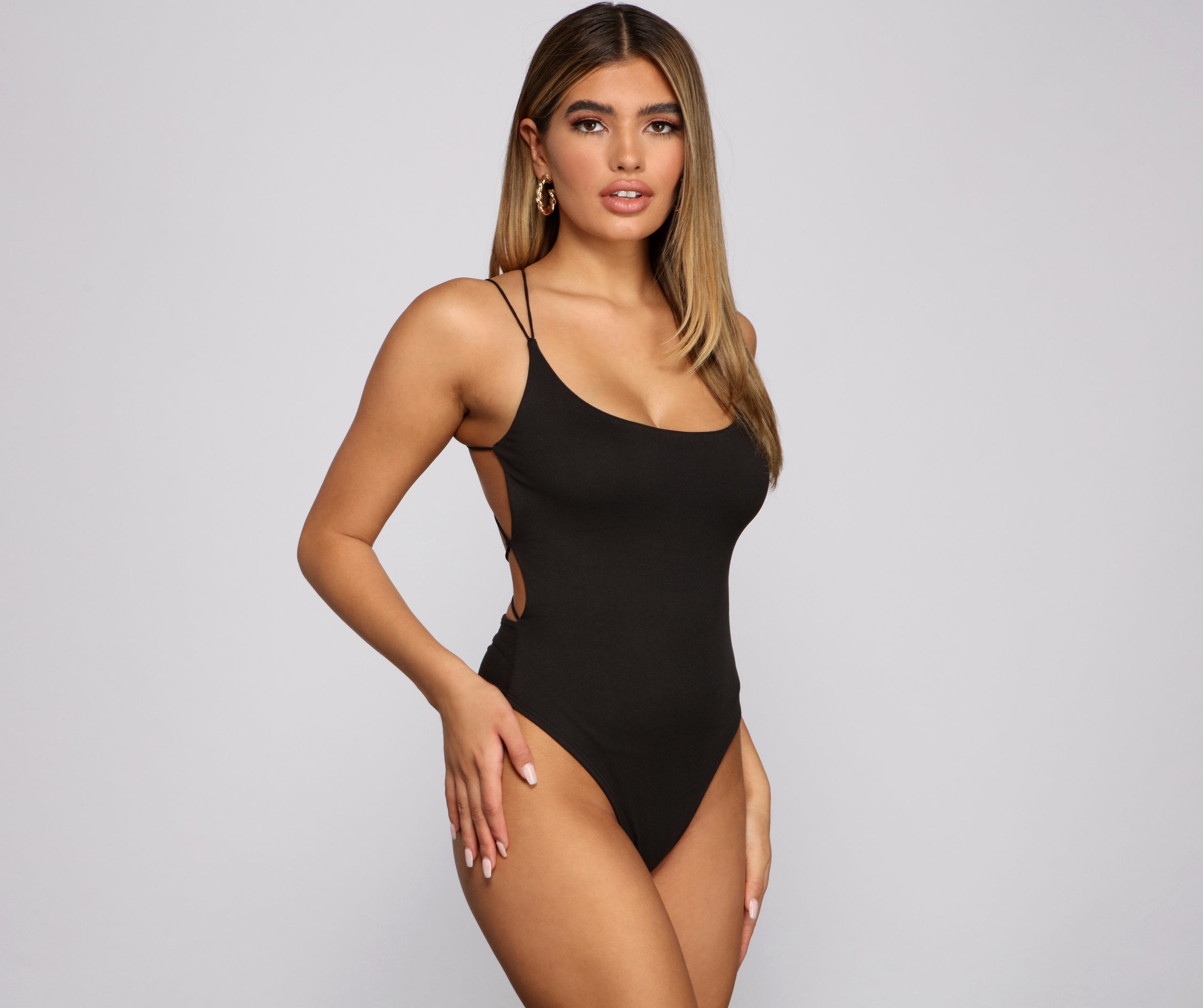 Sassy Style Strappy Knit Bodysuit - Lady Occasions