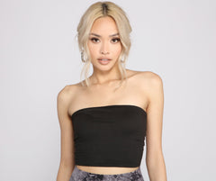 Double Knit Cropped Tube Top - Lady Occasions