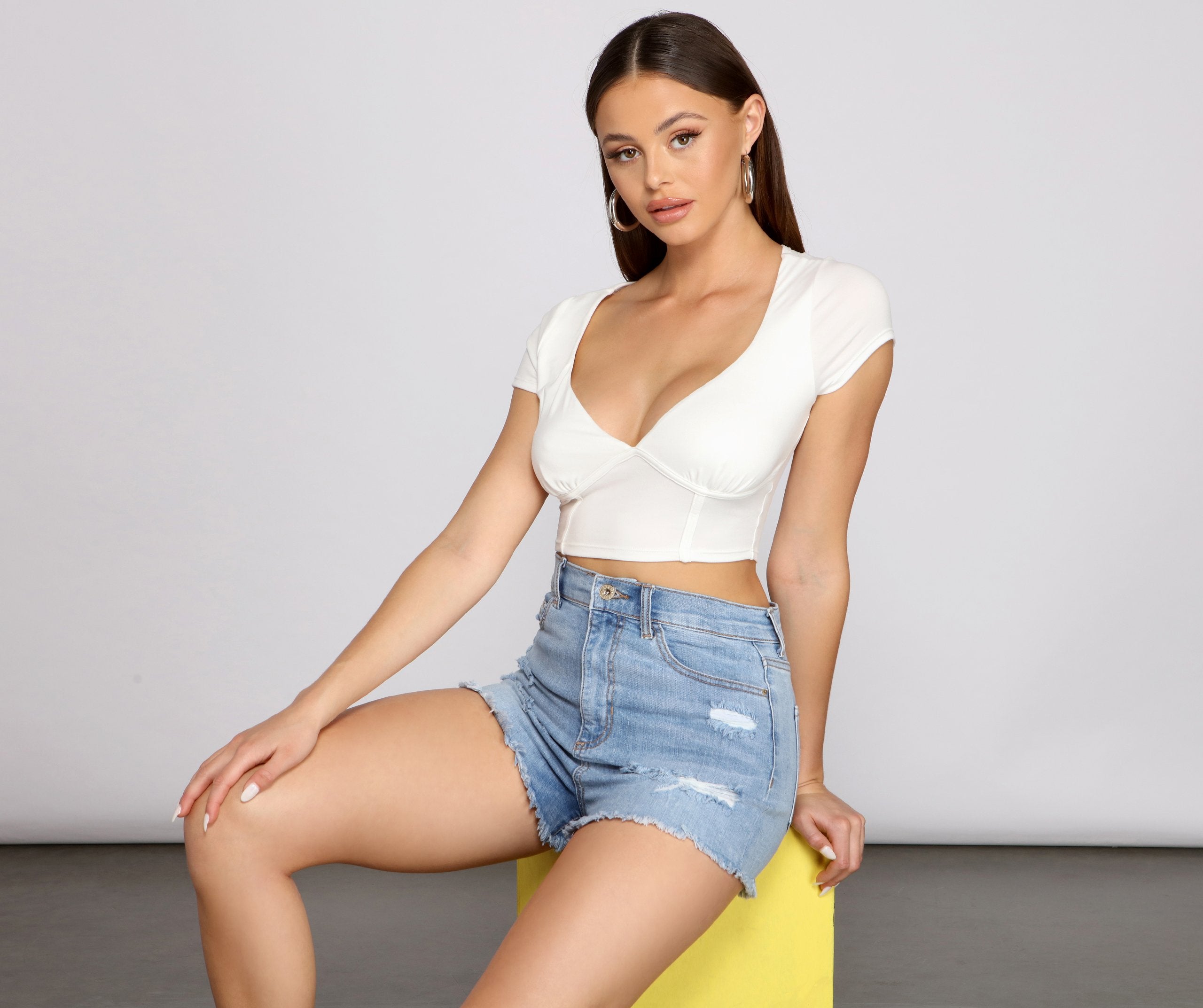 Keeping Knit Chic Ribbed Knit Crop Top - Lady Occasions