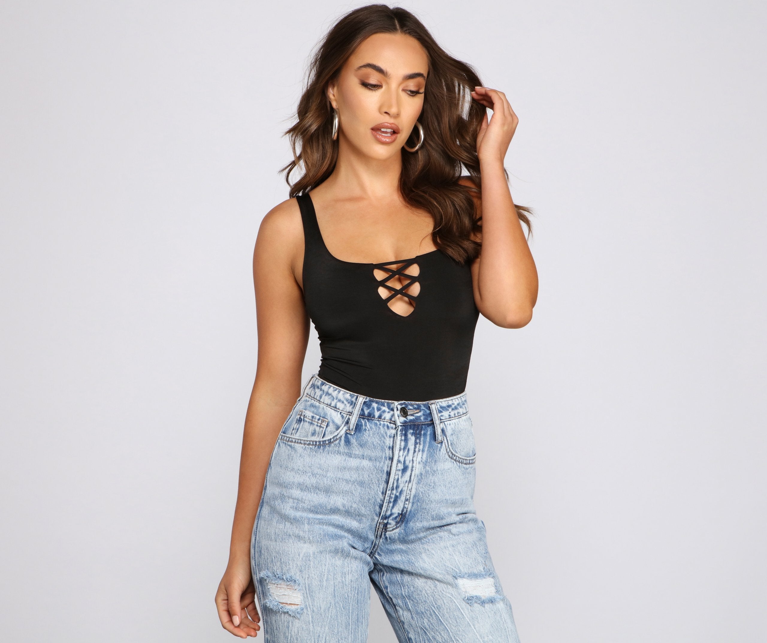 Keep It On-Trend Strappy Bodysuit - Lady Occasions