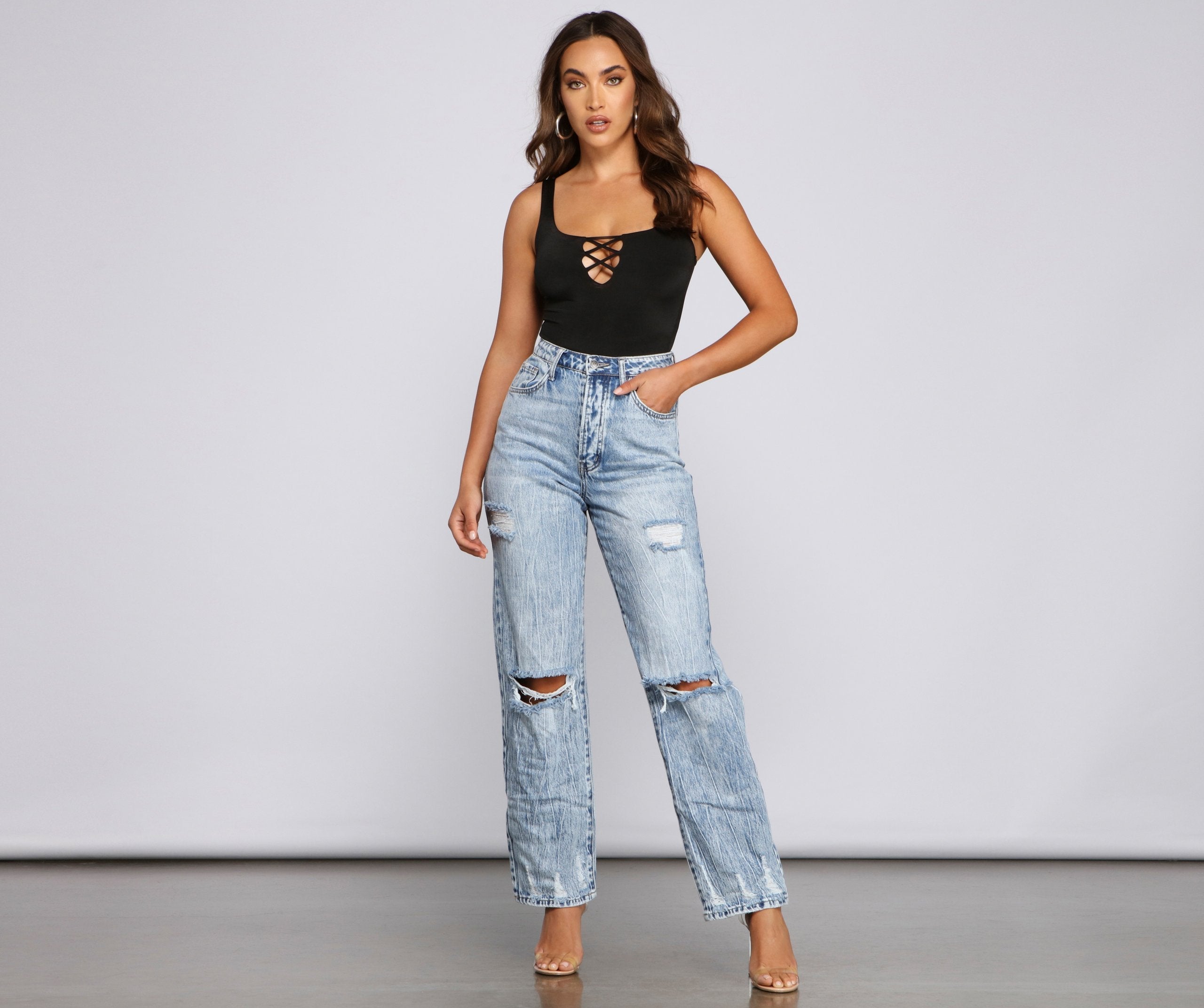 Keep It On-Trend Strappy Bodysuit - Lady Occasions