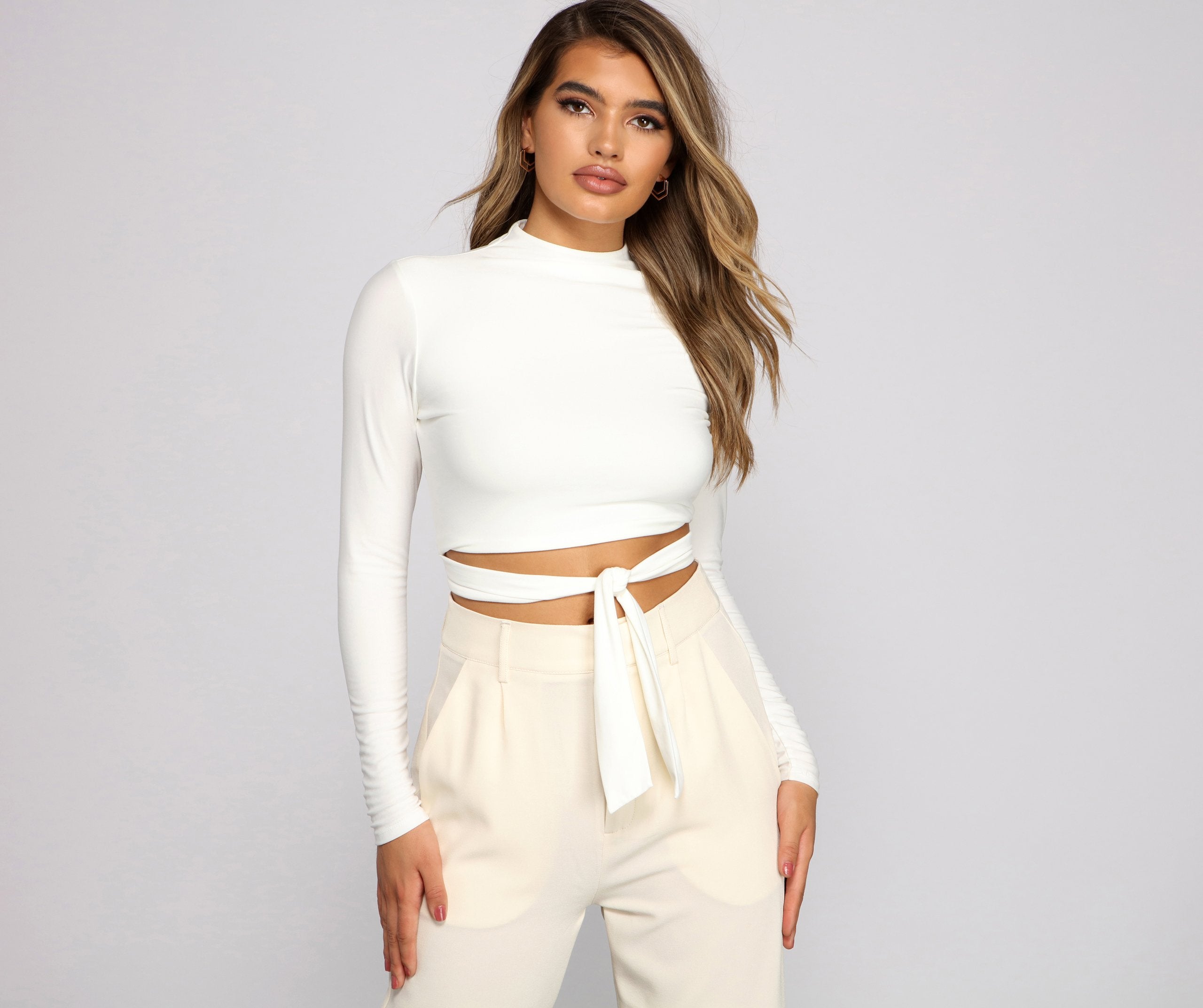 Second Look Open Back Crop Top - Lady Occasions