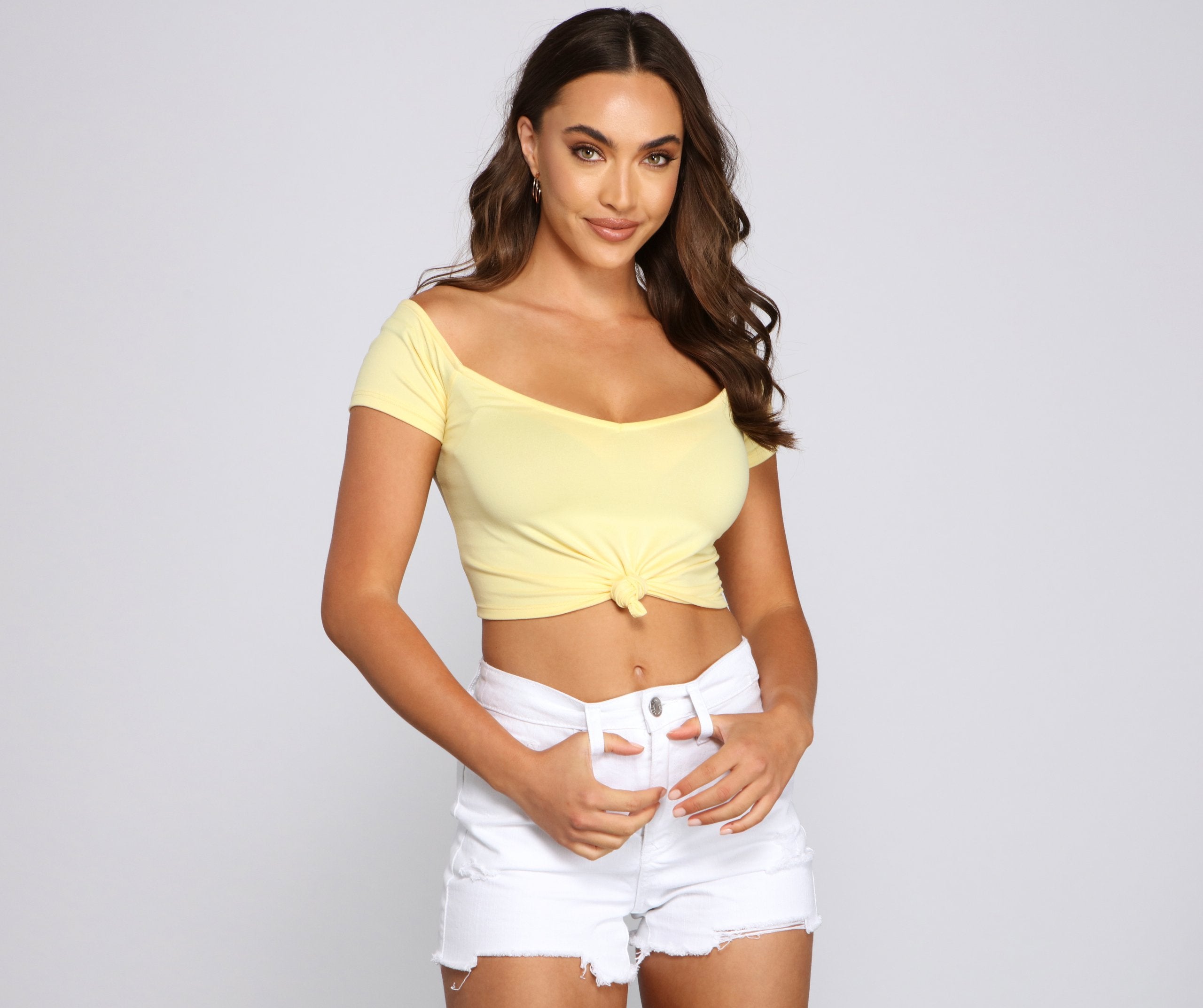 Sweet And Simple Crop Top - Lady Occasions