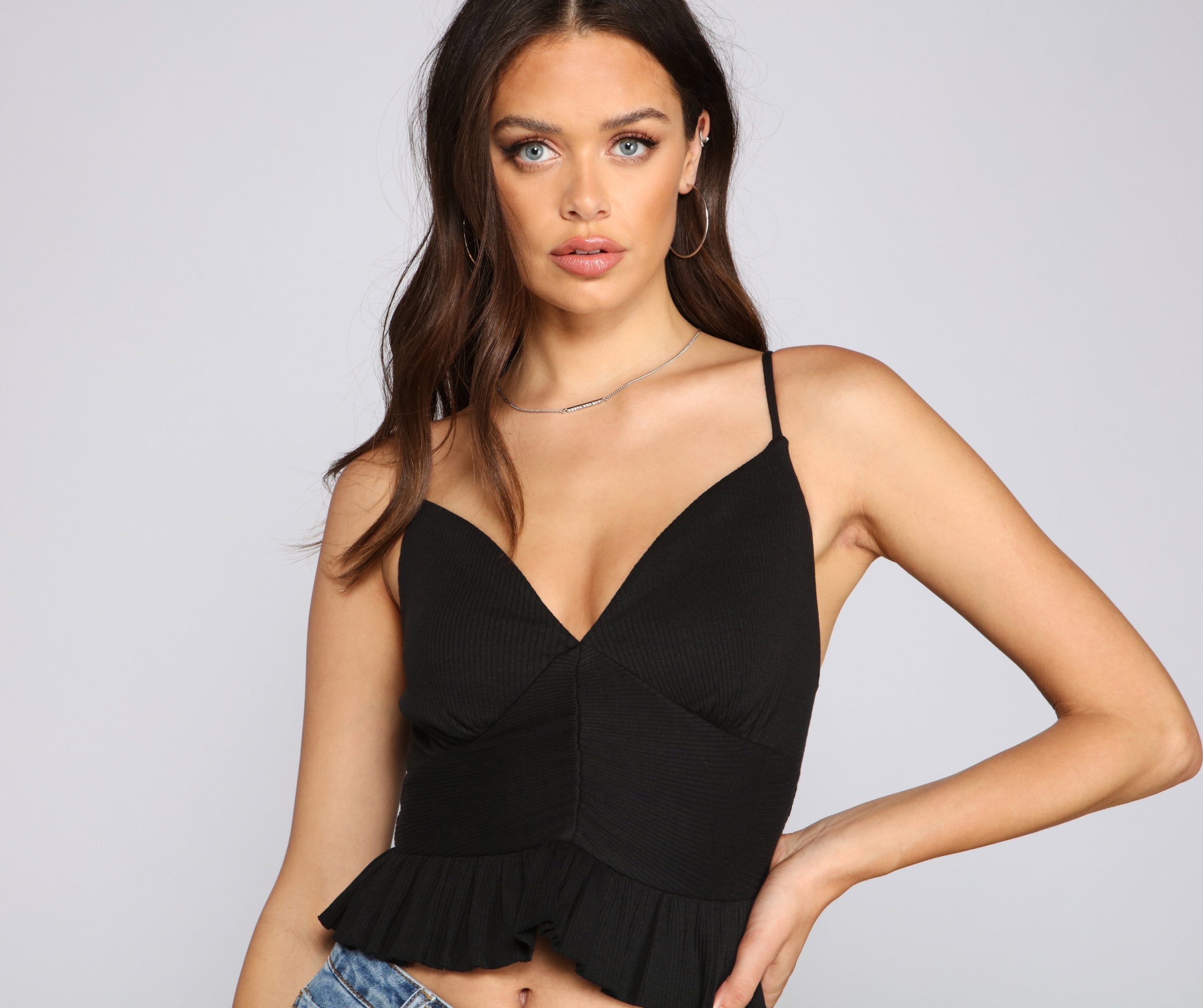 Flirty Flair Ruffled Crop Top - Lady Occasions